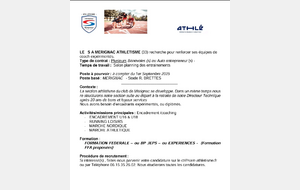 La section athlétisme recrute