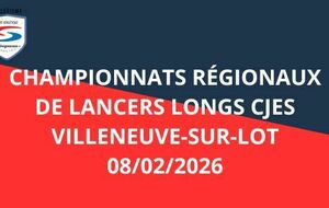 Régionaux de lancers longs CJES – 08/02/26