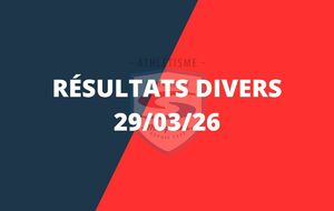 Résultats divers – 29/03/26